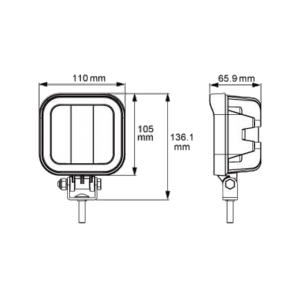LED Werklamp Flood 4800 Lumen 12-36V IP69K  